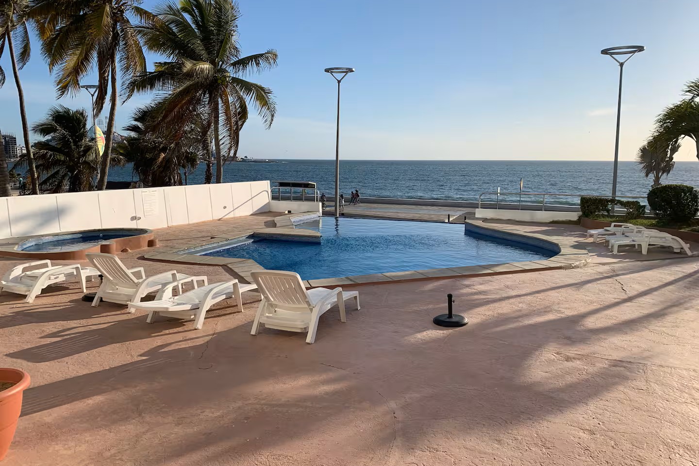 Pool and ocean view at the Joymaker House