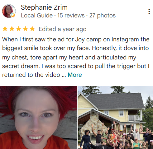 Google review from Stephanie Zrim
