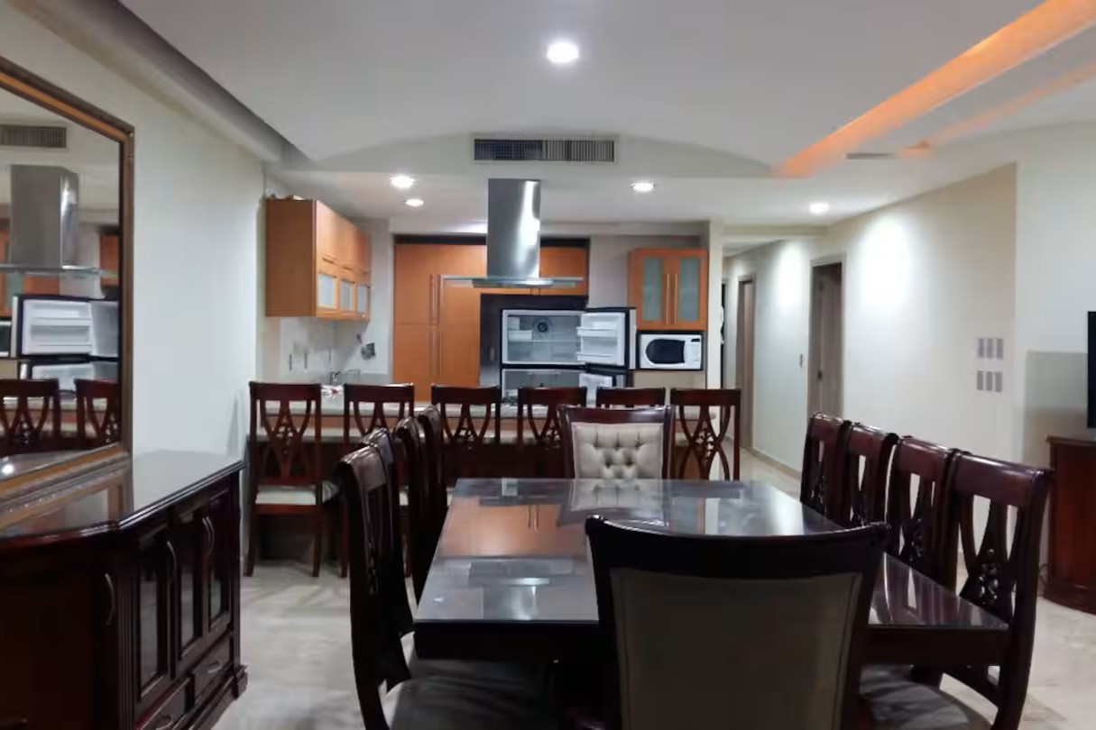 The Joymaker House dining and kitchen space