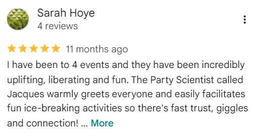 Google review from Sarah Hoye